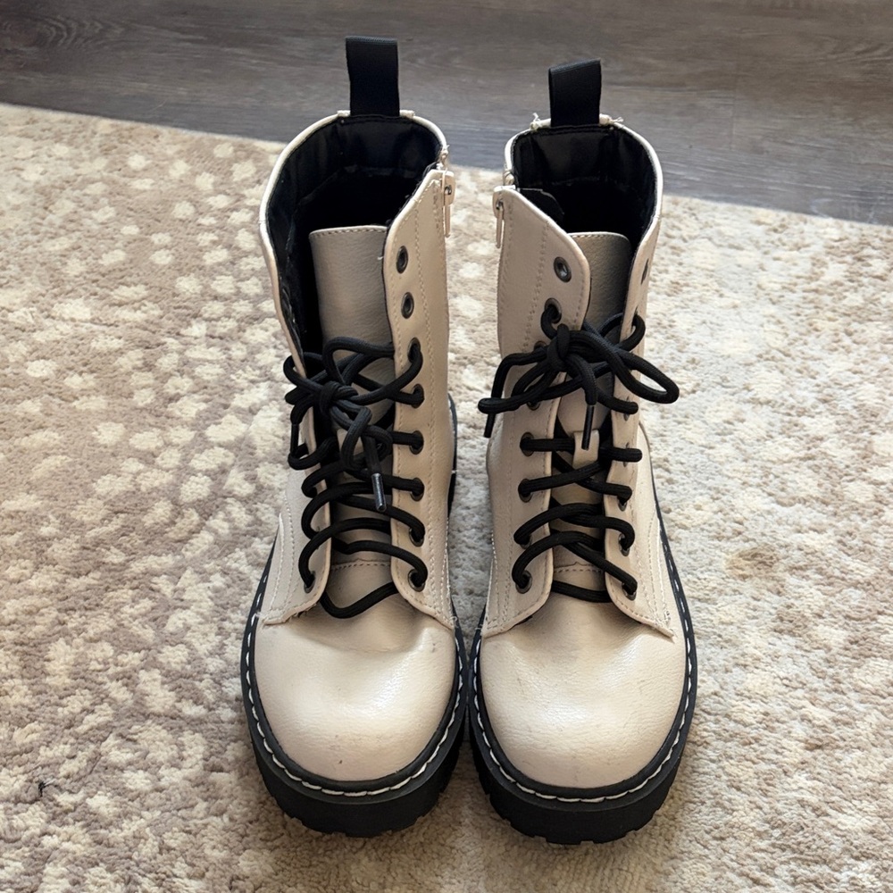 Sincerely Jules Black and White Combat Boots
